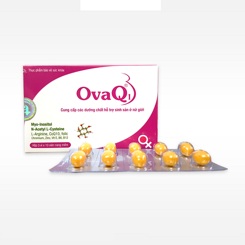 OVAQ1 - Hỗ trợ mang thai , giúp trứng khỏe , tăng cường khả năng đậu thai - hộp 30 viên - HÀNG ĐẦY ĐỦ TEM