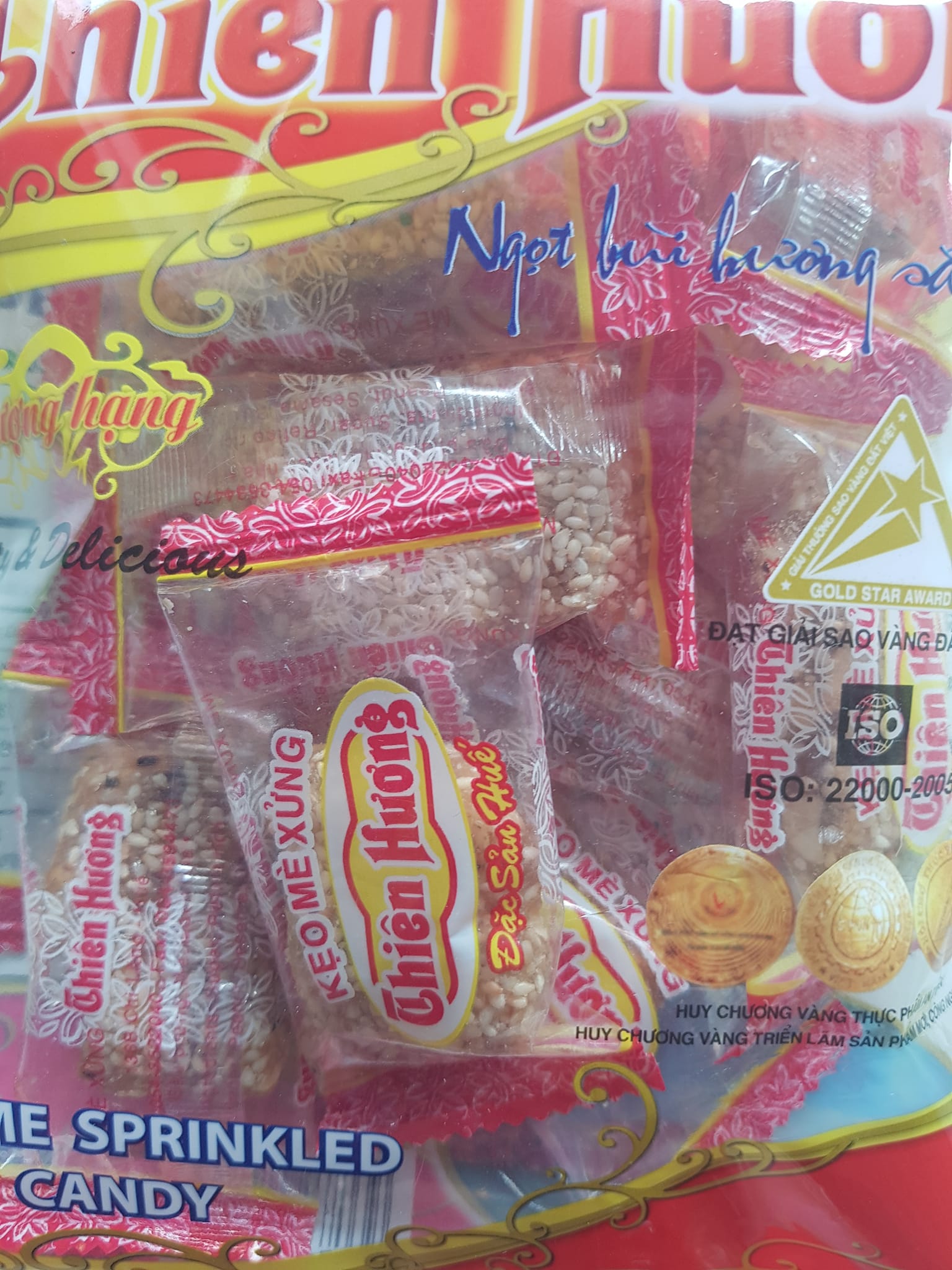 Đặc Sản Huế Mè xửng Huế thơm dẻo  Mè xửng miếng nhỏ túi 220gram