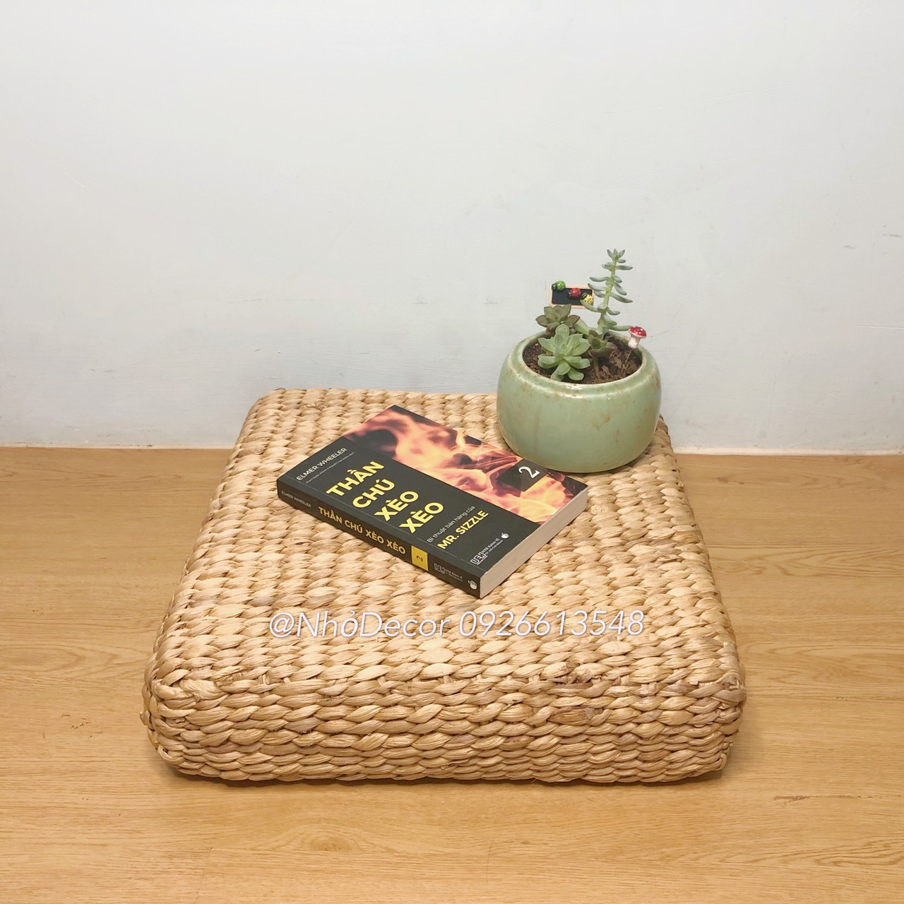 [HCM]Nệm ngồi lục bình hình vuông trang trí nhà cửa homestay ngồi thiền yoga