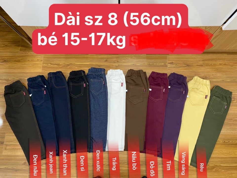 Quần giả jean dài cho bé 8-20kg,