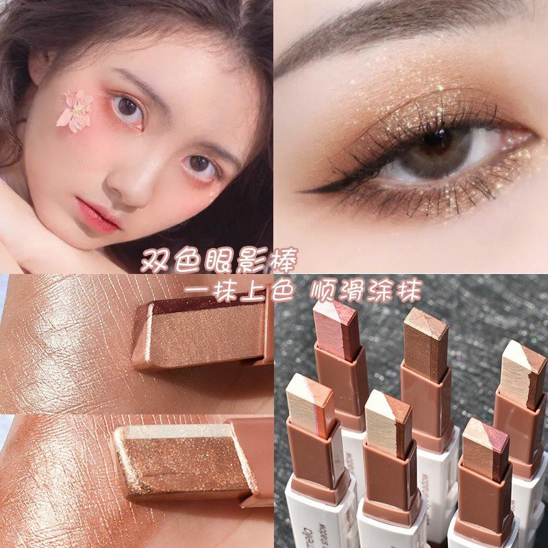 Phấn mắt nhũ 2 màu LAMEILA lấp lánh không thấm nước lâu trôi