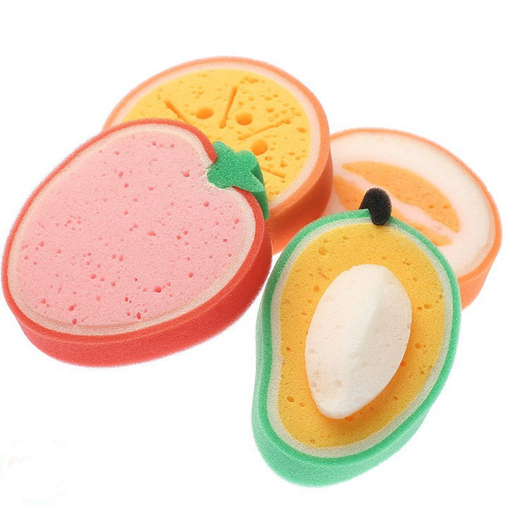 Miếng rửa chén bát bọt biển hình trái cây dễ thương, đồ dùng nhà bếp, phụ kiện bồn rửa, đồ dùng rửa chén (RBTC04), Huy Linh