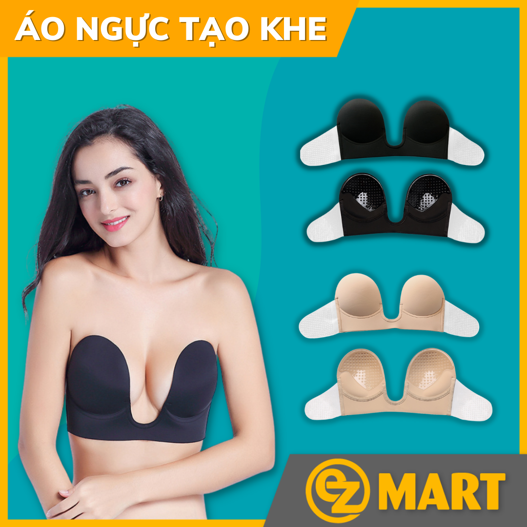 Miếng dán ngực chữ u hở lưng trần sâu - áo dán nâng ngực ezmart