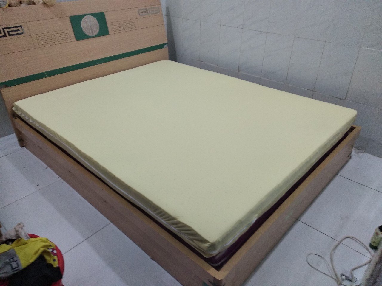 [HCM]Áo nệm vải thun trơn KT 1m8 x 2m0 x 20cm bọc 2 mặt co giãn 4 chiều có khóa kéo có 3 màu lựa chọn