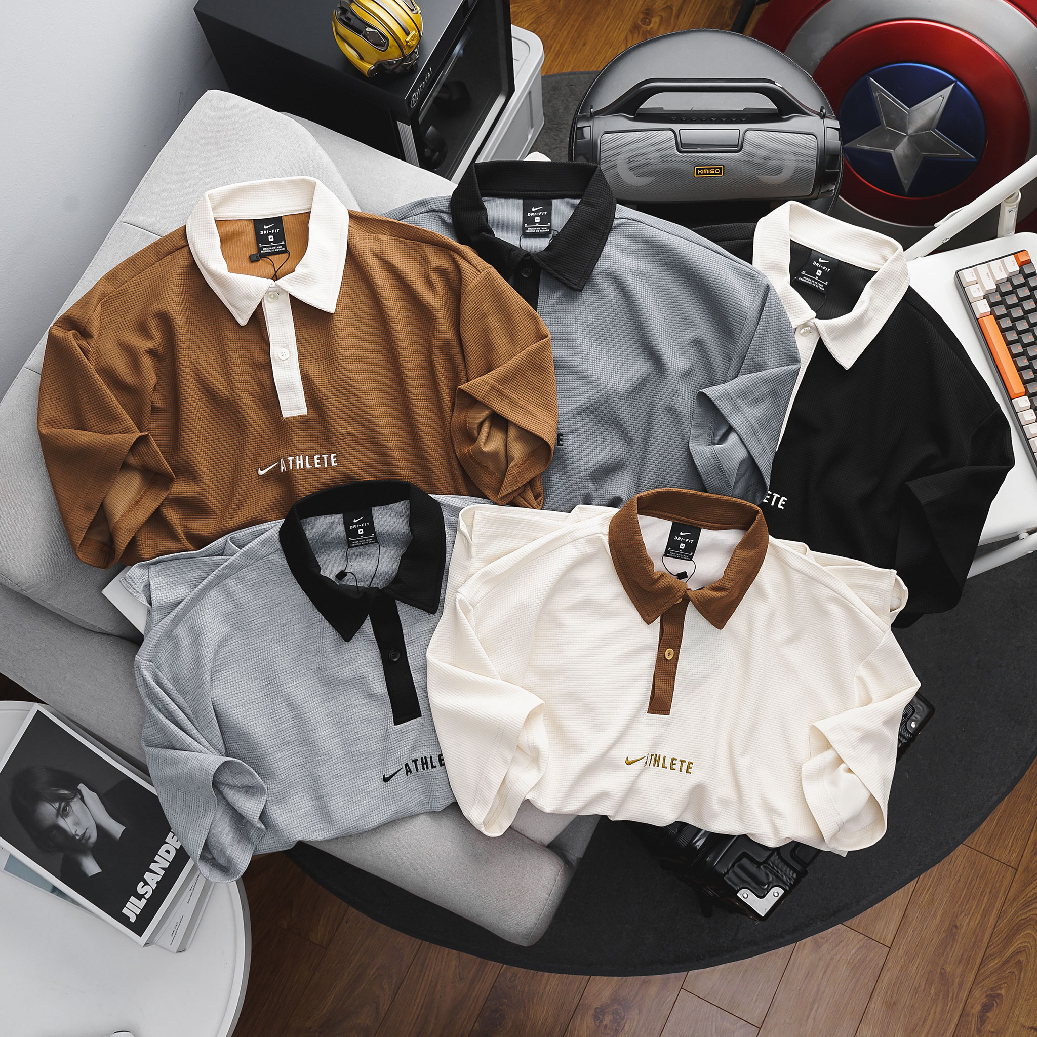 Áo t-shirt polo sportswear men's basic thời trang, cổ trụ phối cực đẹp