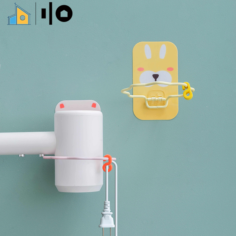 Giá đỡ máy sấy tóc gắn tường, kệ treo máy sấy tóc dán tường nhà tắm tiện lợi, tiết kiệm không gian suowu