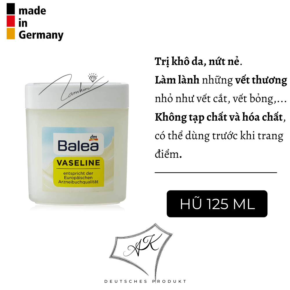 Kem dưỡng ẩm Vaseline Balea - nội địa Đức - 125ml
