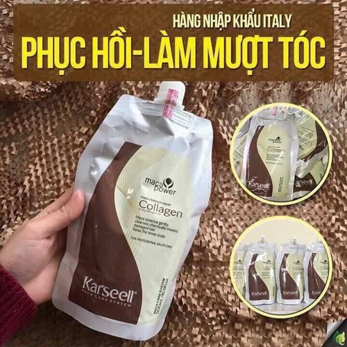 Kem ủ tóc phục hồi collagen karseell maca 500ml