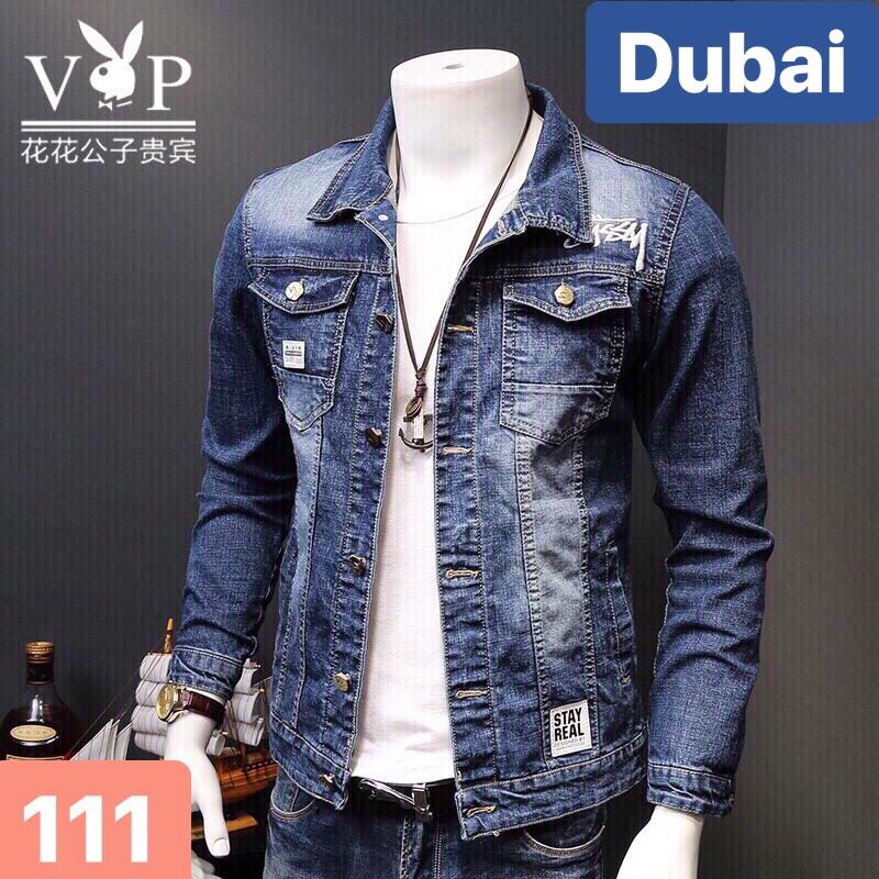 ÁO KHOÁC JEAN NAM CHỐNG NẮNG CHẤT BÒ HÀN QUỐC CHẤT MEN NGẦU 2023 DB-111 DUBAI FASHION