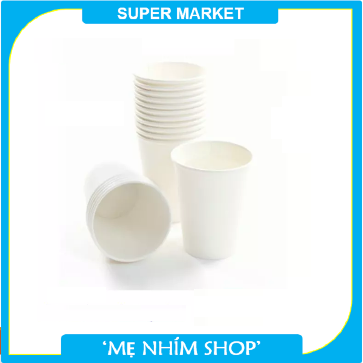 Combo 100 - ly giấy cốc giấy hàn quốc uống cafe ,uống nước , trà.loại 5oz 150 ml, 7oz 210 ml màu trắng