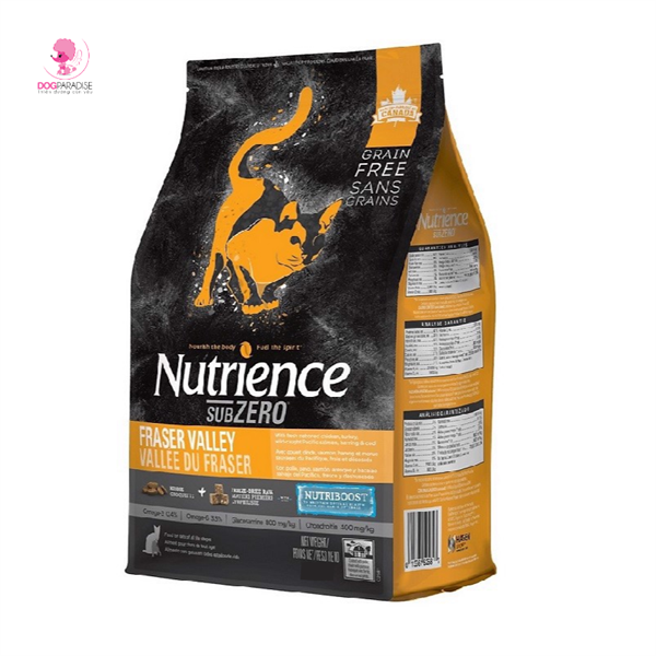 Thức ăn cho mèo có chứa hạt thịt tươi cao cấp subzero for cat 500g nutrience