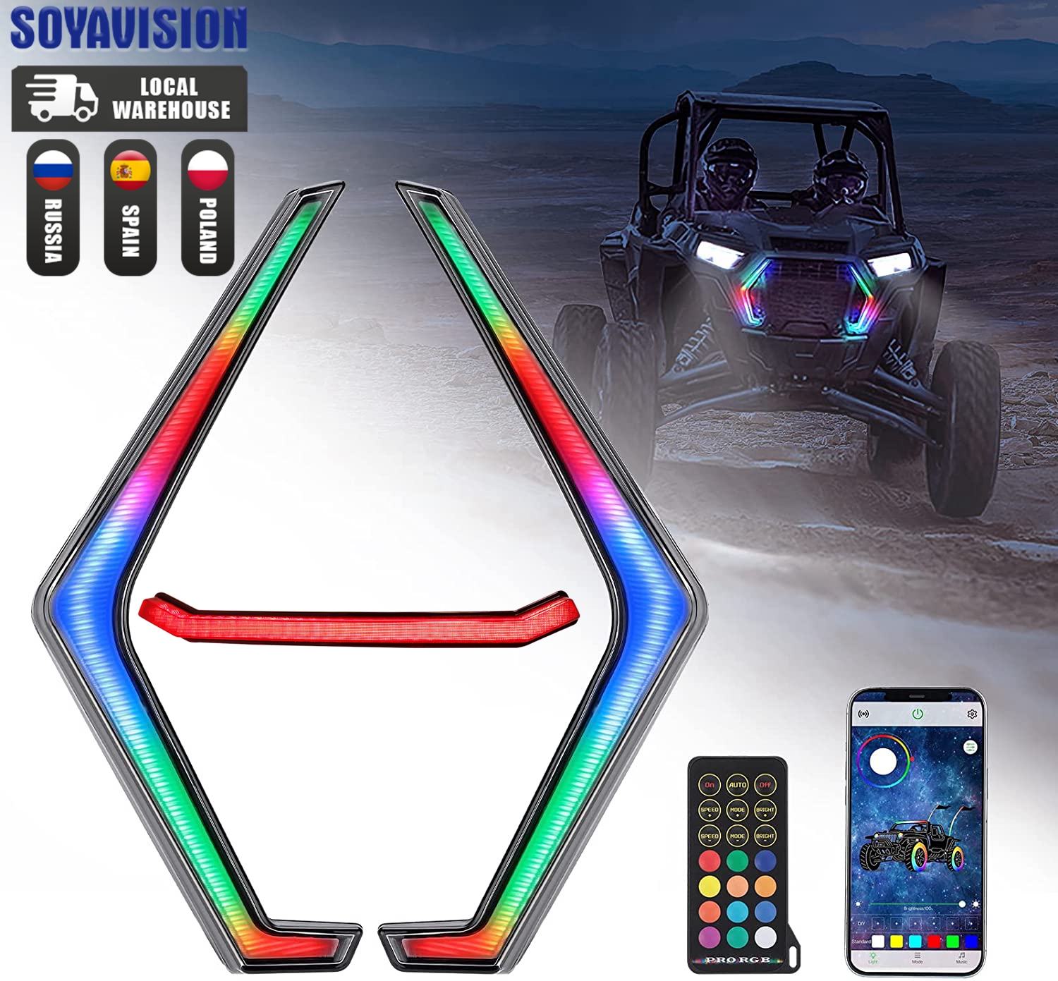 Đuôi Màu Đỏ Phanh Ánh Sáng Phía Sau Trung Tâm Giọng Đèn Đèn Đèn Hậu Cho Polaris Rzr XP 1000 Turbo Sportsman 1000 XP 2019-2021 ATV Đèn Tín Hiệu