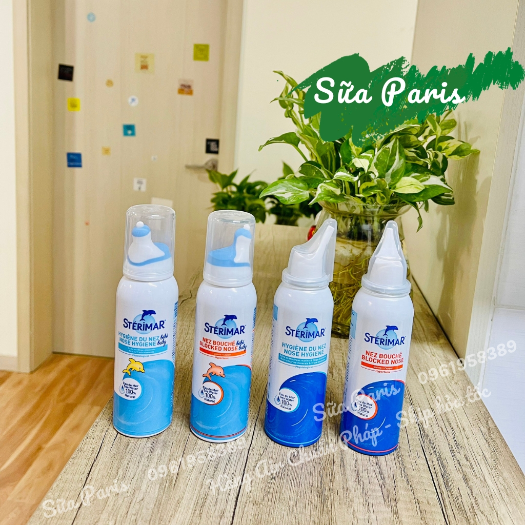Xịt muối biển Sterima cá heo_Sữa Paris Aderma.