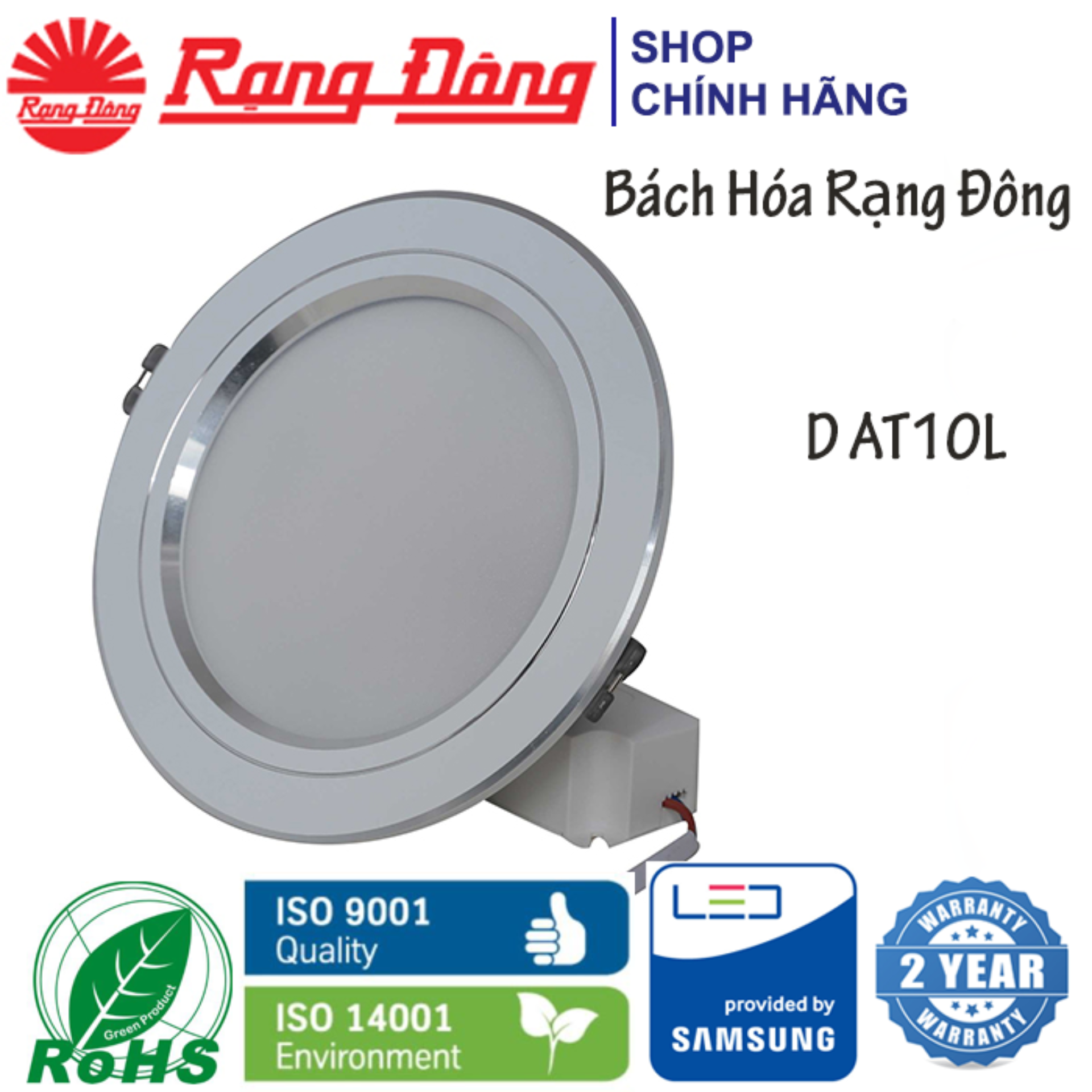Bộ 12 đèn led âm trần rạng đông mạ vàng, mạ bac 7w փ90