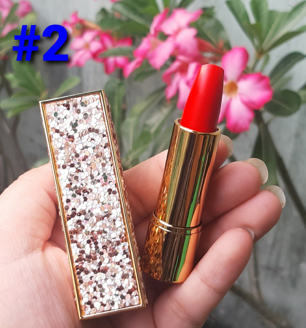Son lì lâu trôi WODWOD Diamond Hàn Quốc Matte Rouge Red Orange tông màu thời thượng 3.8g