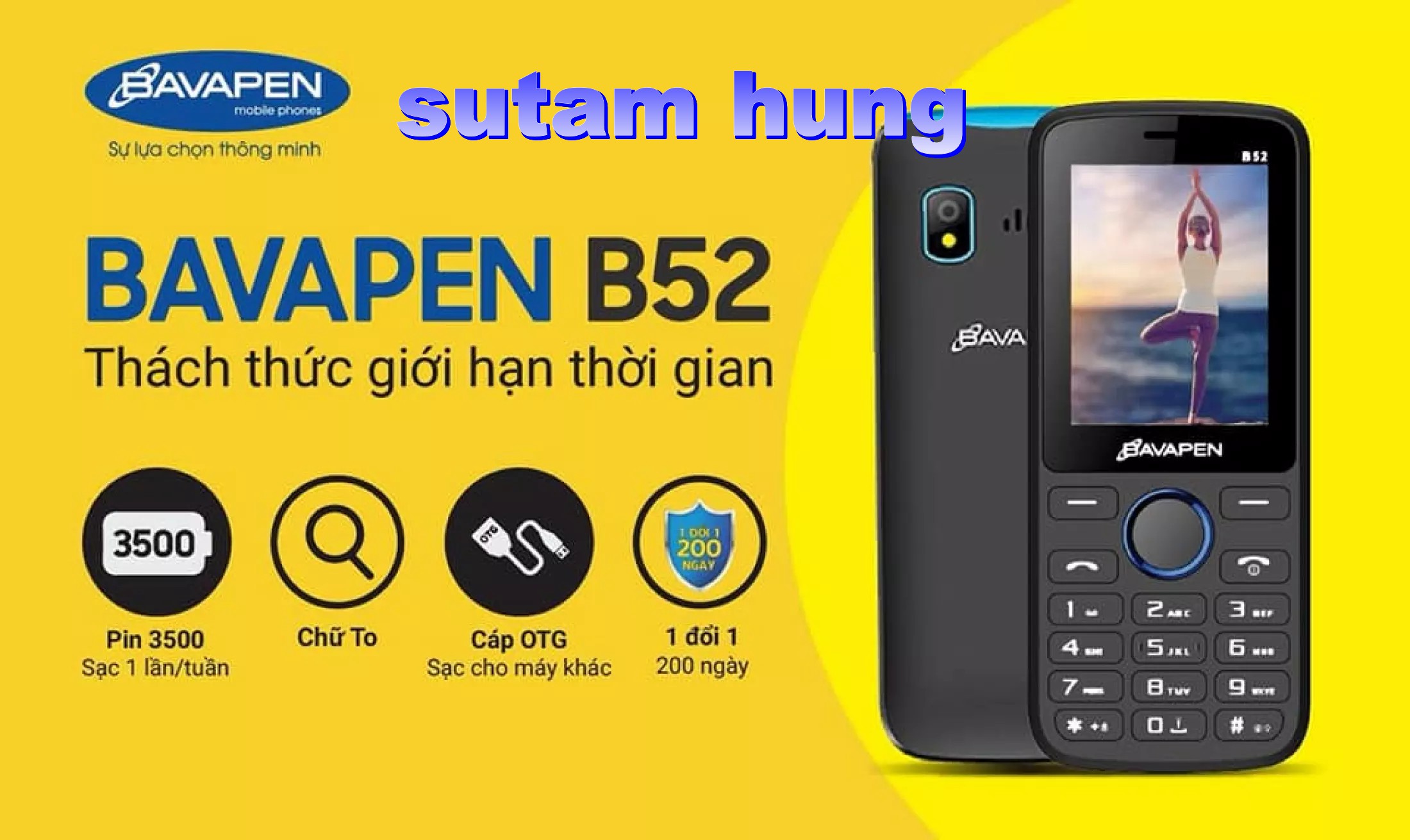 [HCM]Điện Thoại Bavapen B52 ( GIA RE ) - FM loa ngoài - Màn hình 2.4- 2 sim- pin 3500mAh- Hàng Chính Hãng  ( BẢO HÀNH 12 THÁNG ) sth