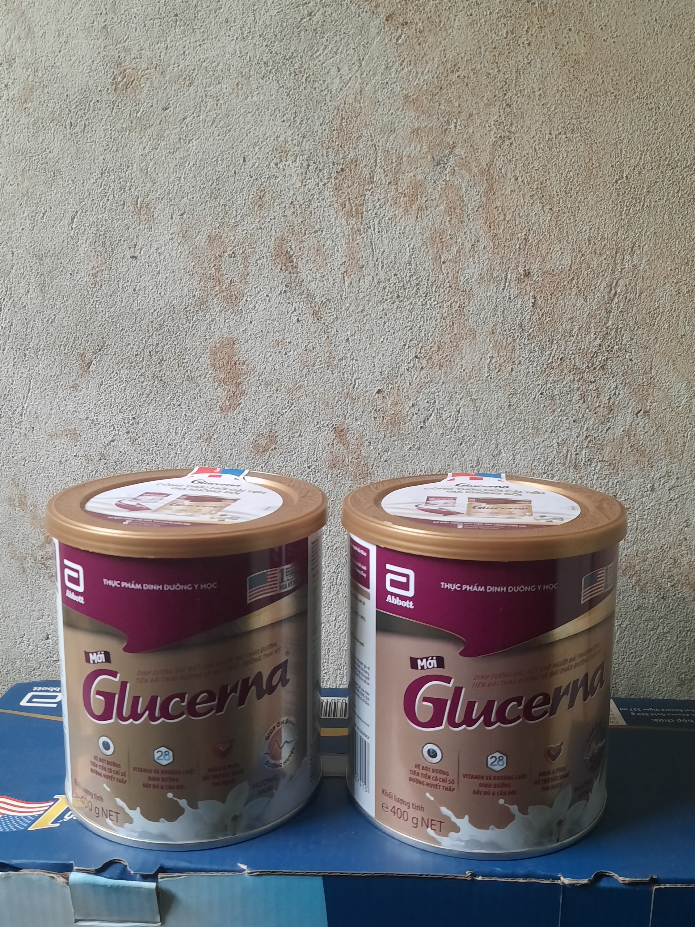 Combo 2 lon sữa bột glucerna hương vani 400g
