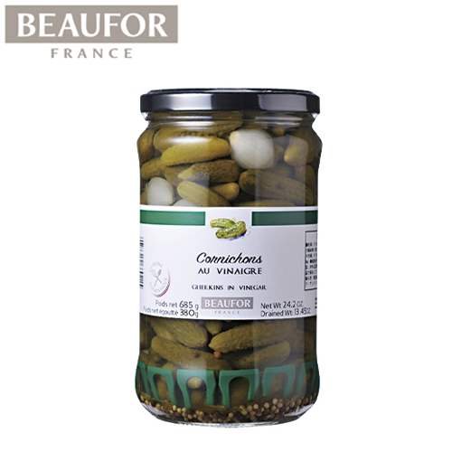 Dưa chuột ngâm dấm Beaufor chính hãng - Beaufor Gherkins in vinegar Cornichons au Vinaigre