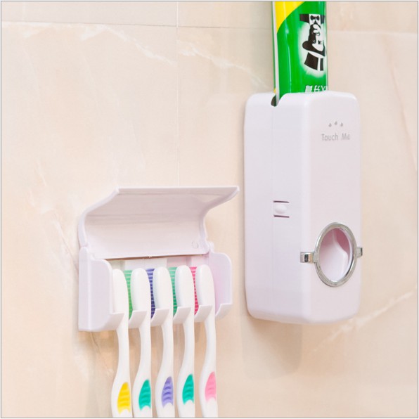 [HCM]Dụng cụ nhả kem đánh răng tự động touch me dụng cụ lấy kem đánh răng tự động Bộ Dụng Cụ Lấy Kem Đánh Răng Để Bàn Chải Nhựa Cao Cấp Touch Me