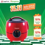 [BH 1 Năm] Nồi cơm điện Kangaroo KG822 nắp gài - Dung tích 1.2 Lít -  Công nghệ nấu 3D loại cơ - Hàng chính hãng