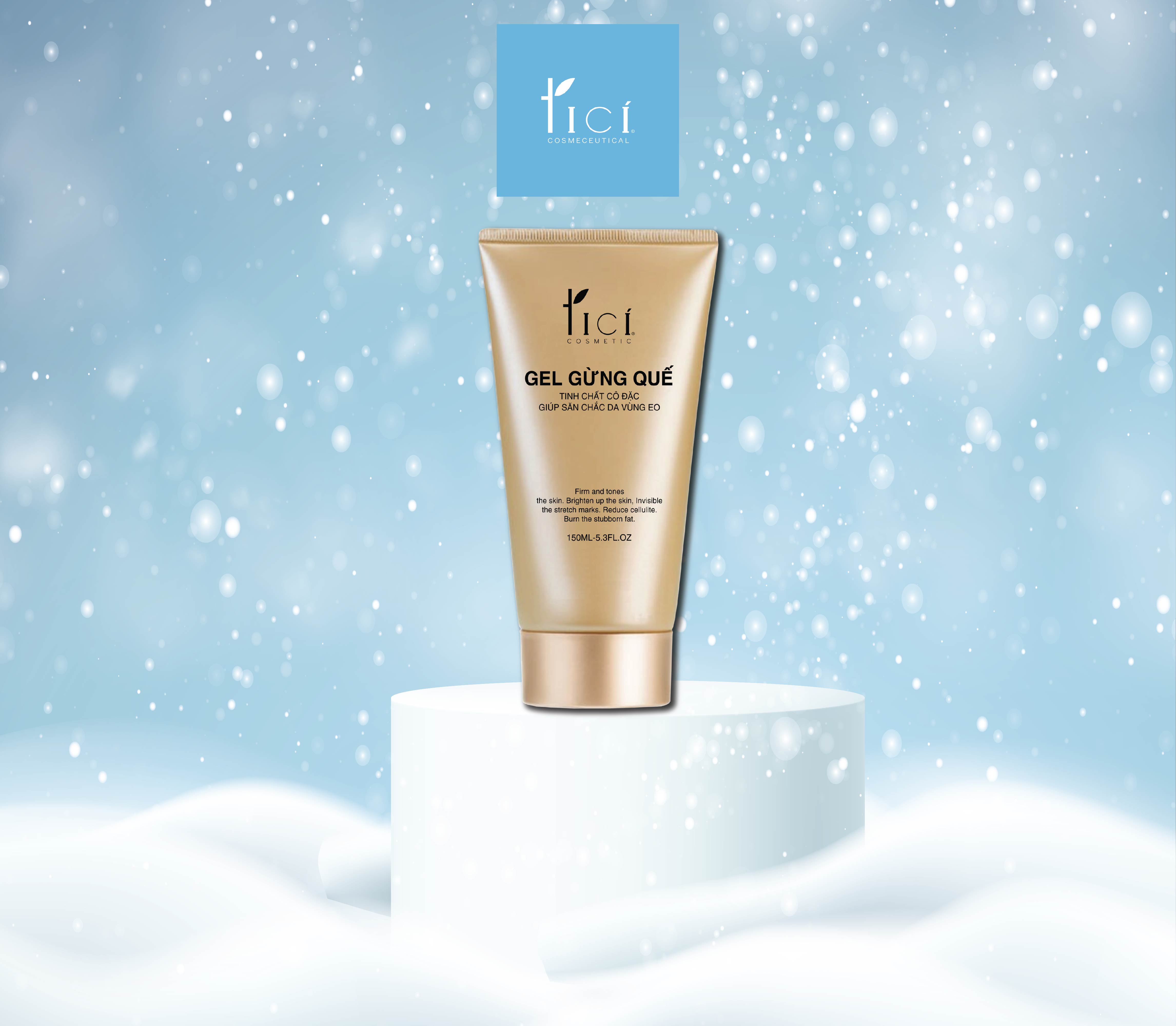 Gel giảm mỡ bụng tinh chất gừng quế tici - 150ml