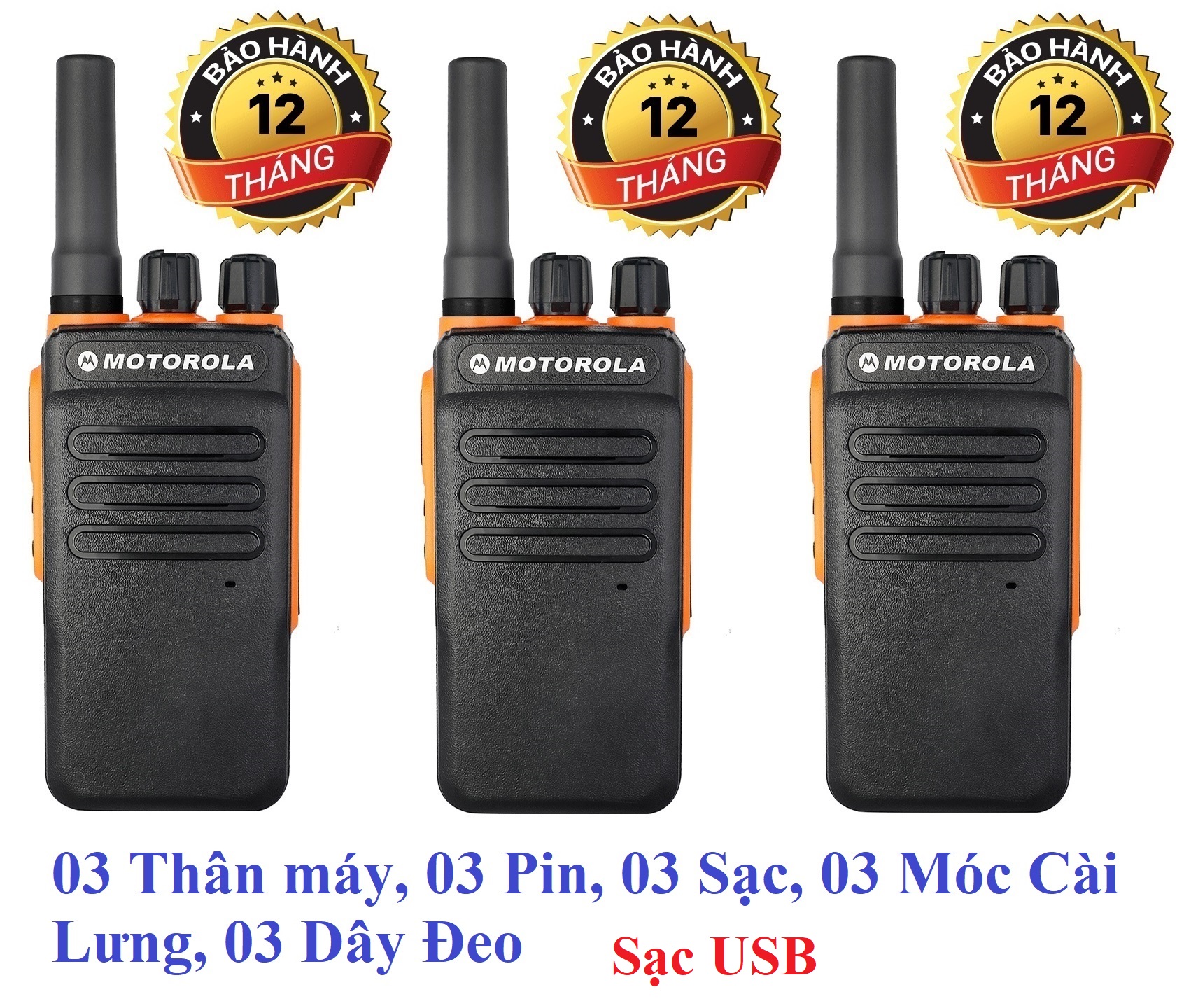 Bộ 3 Chiếc Bộ đàm Motorola GP900S(Loa chống bụi, Dung lượng pin cực lớn >12 tiếng, cự ly liên lạc xa, siêu bền)