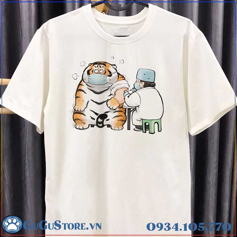 Áo thun nam nữ form rộng tay lỡ cotton 100% cao cấp hình hổ siêu dễ thương m01-áo thun unisex mới đẹp 2022
