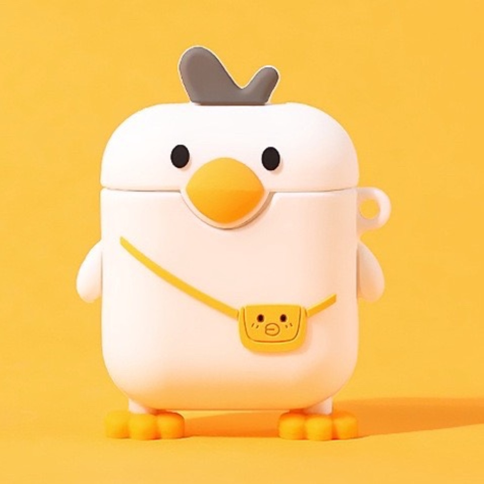 Case airpod vịt đeo túi 1/2, i11, i12, i13 - vỏ bảo vệ hộp đựng tai nghe airpod 1016CAVDT