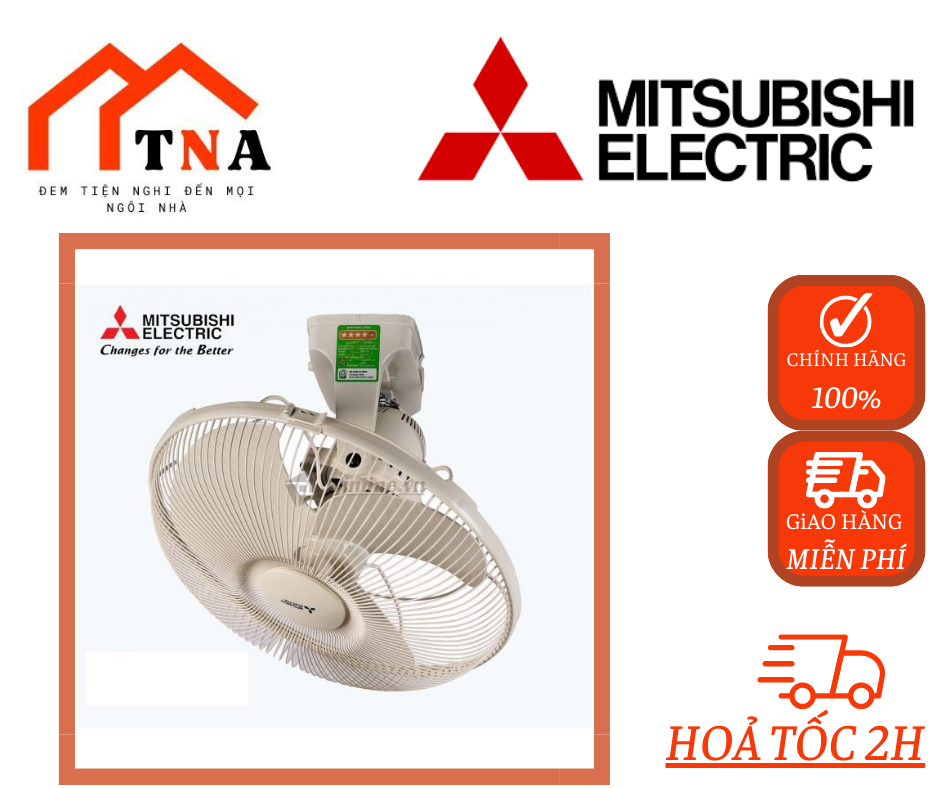 Quạt đảo trần Mitsubishi CY16-SV Điều khiển hộp số, có nút dừng đảo/ CY-16-GV điều khiển hộp số