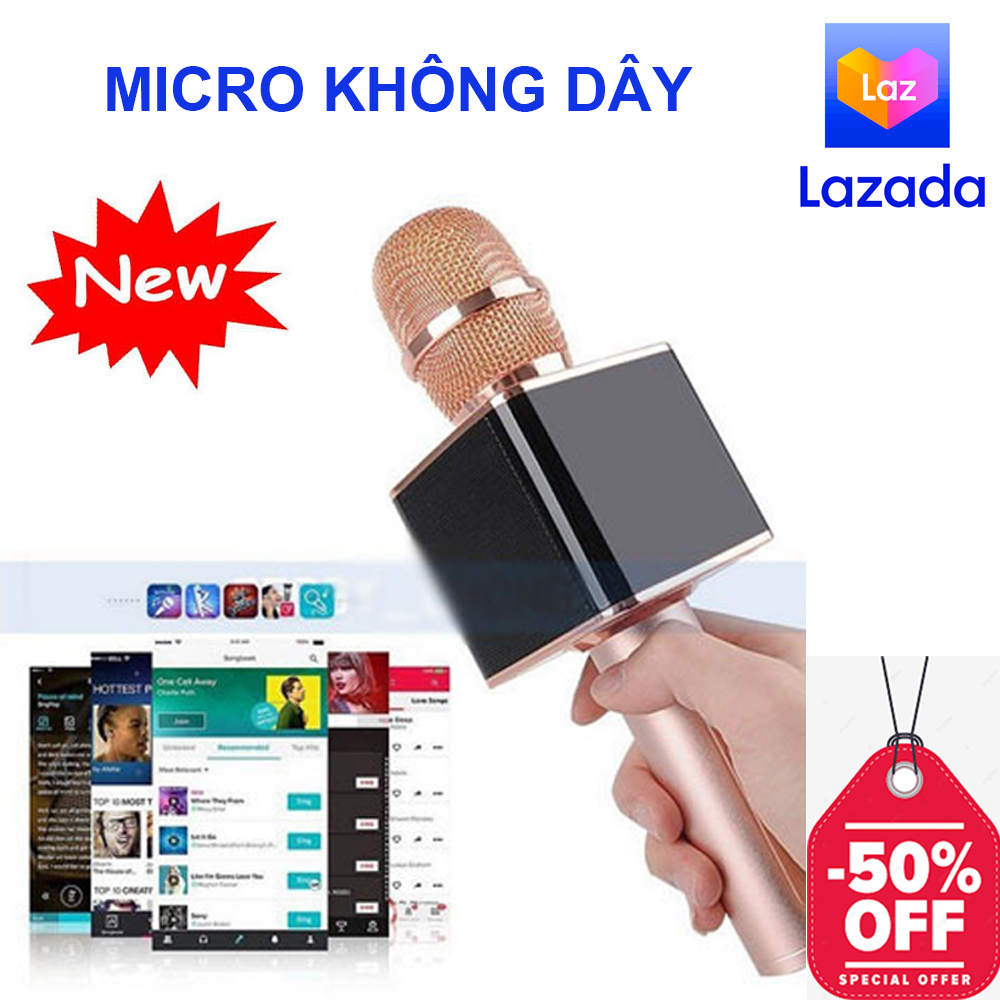 Micro Karaoke Không Dây Cao Cấp, Micro Karaoke, Micro Karaoke Bluetooth. Micro kèm loa 3 trong 1, âm thanh cực chất, kết nối Bluetooth không dây. GIẢM GIÁ SỐC