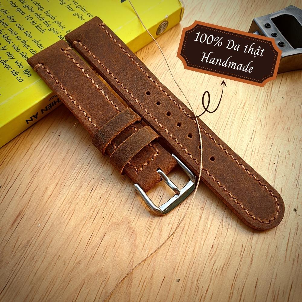 Dây Đồng Hồ Da Bò Sáp 2 Mặt, Dây Da Đồng Hồ Nam, Dây Đeo Đồng Hồ, Dây Đồng Hồ Nam, Dây Da, Quai Đồng Hồ Thông Minh Size 18mm 20mm 22mm DW, Daniel Wellington, Orient, Seiko, Casio, Movado, Fivestar Vnstrap