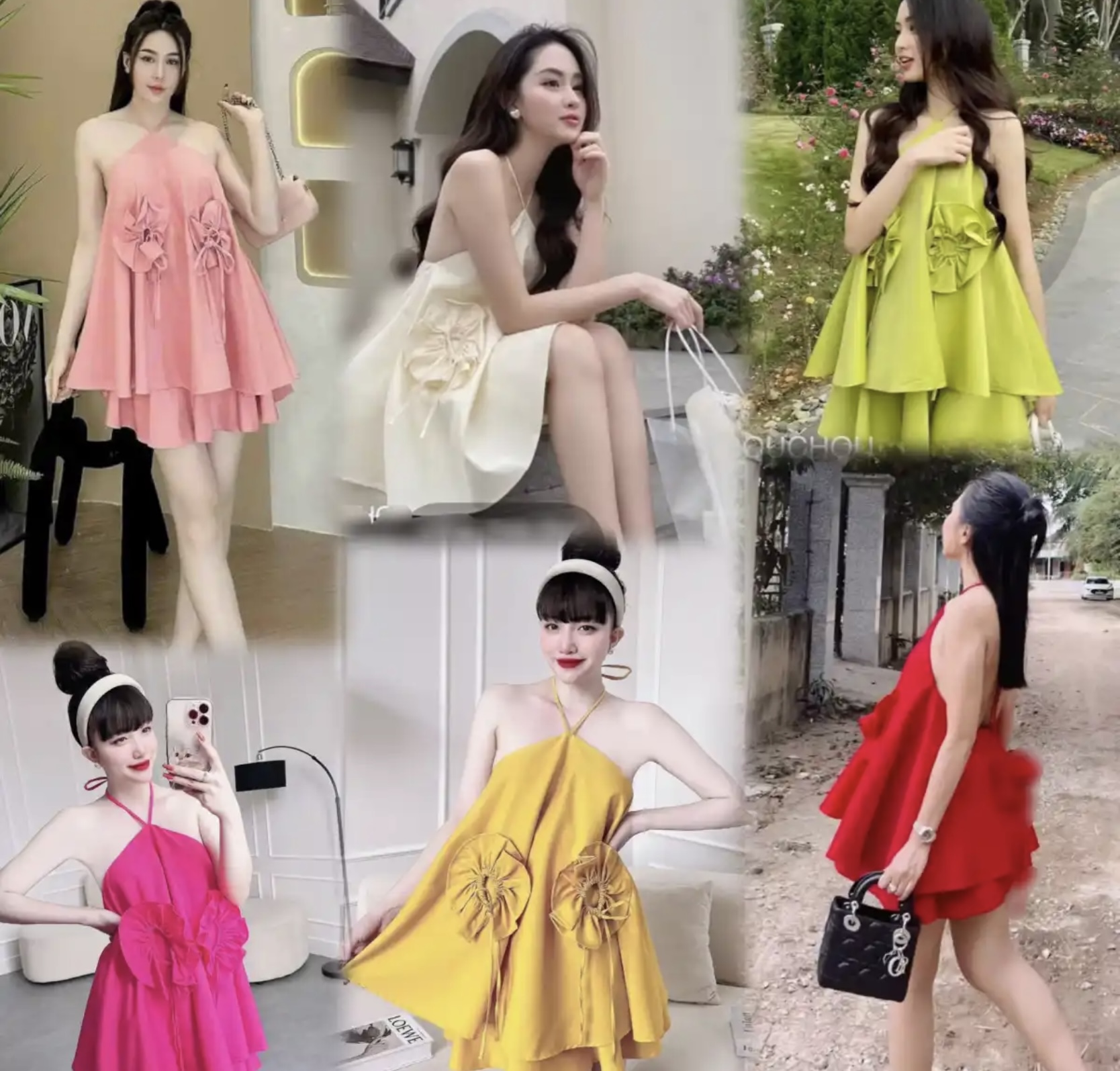 Đồ bộ nữ ngắn - cổ yếm xinh xắn vải lanh lụa mặc mát - dưới 60kg