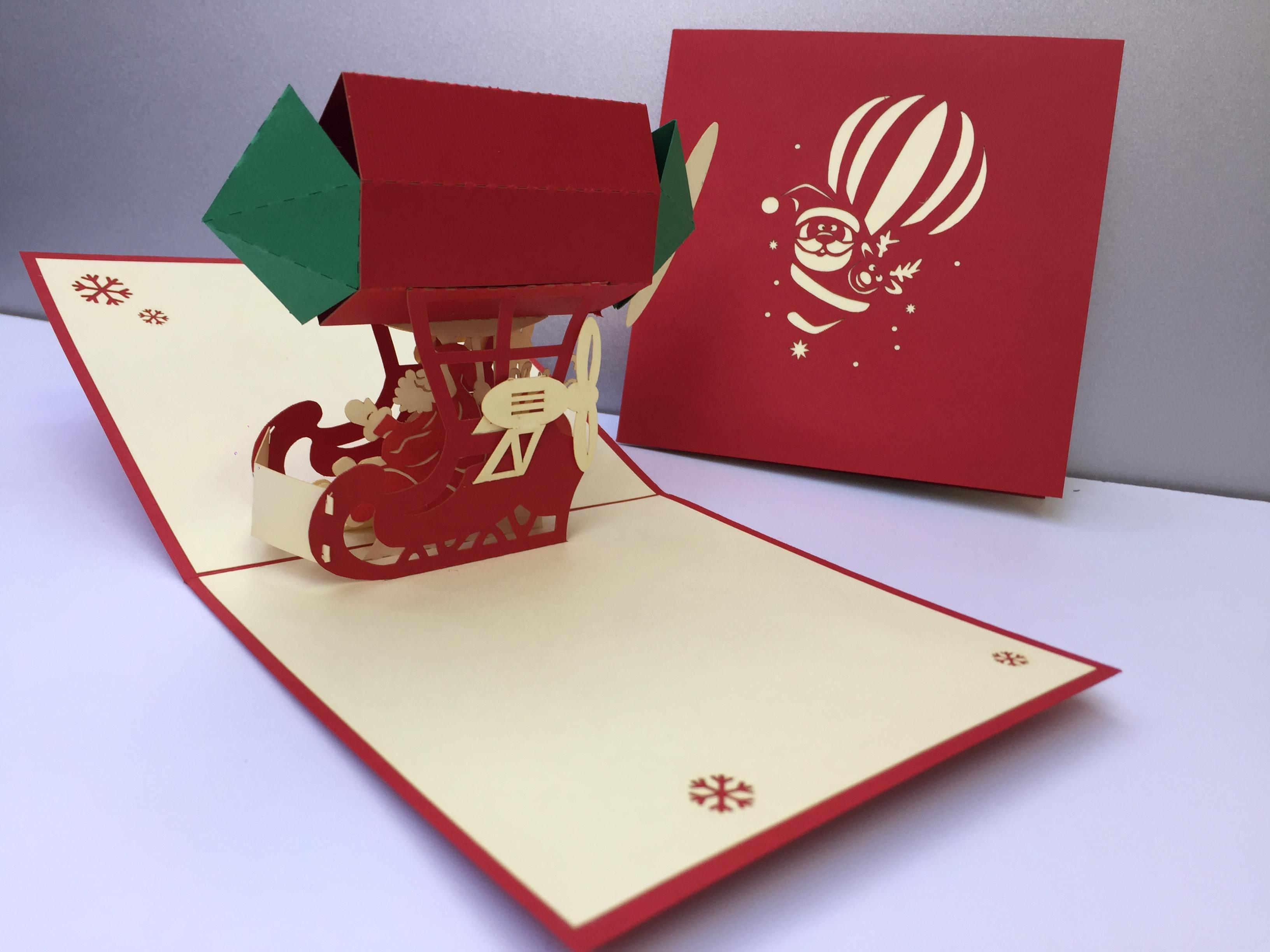 Santa 10 - noel - thiệp 3d