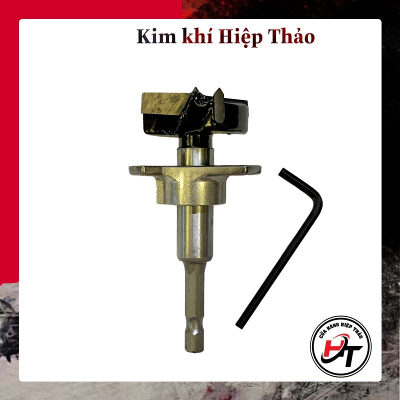 Mũi khoan bản lề bật 35mm khoét gỗ tròn chuôi lục giác có cữ chặn giới hạn MKBLCC-35