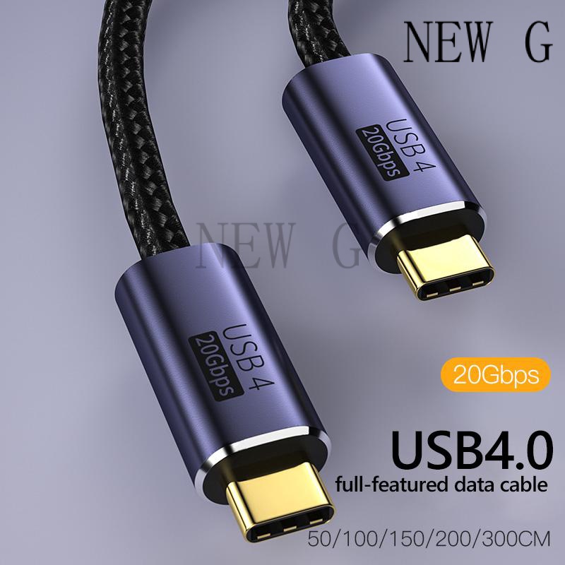 Usb 4 thunderbolt 3 pd 100w 5a sạc nhanh usb type c to type c cáp 8k 60hz 20gbps sạc cáp dữ liệu cho pro
