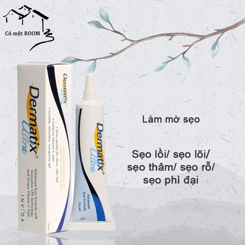 Kem bôi sẹo dermatix ultra 15g Làm mờ Sẹo lồi/ sẹo lõi/ sẹo thâm/ sẹo rỗ/ sẹo phì đại