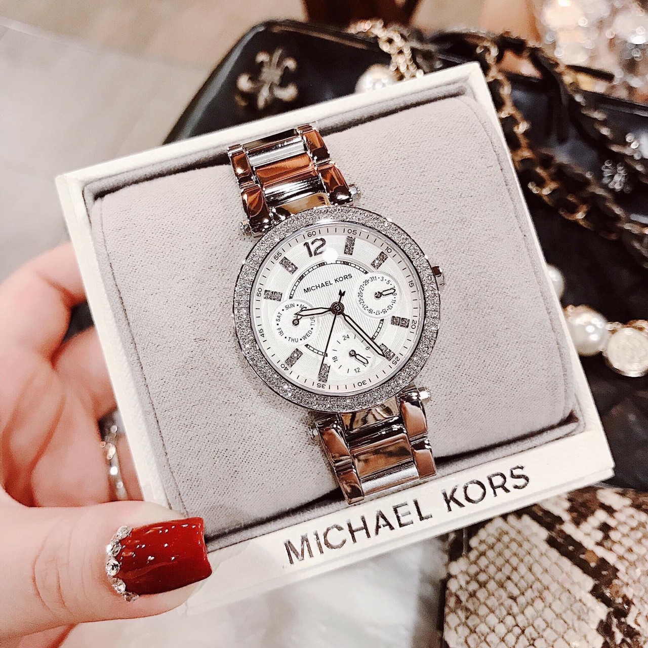 [HCM]Đồng hồ nữ dây kim loại Michael Kors MK5615 size 33mm fullbox , chống nước , vỏ thép không gỉ , đồng hồ nữ sang trọng