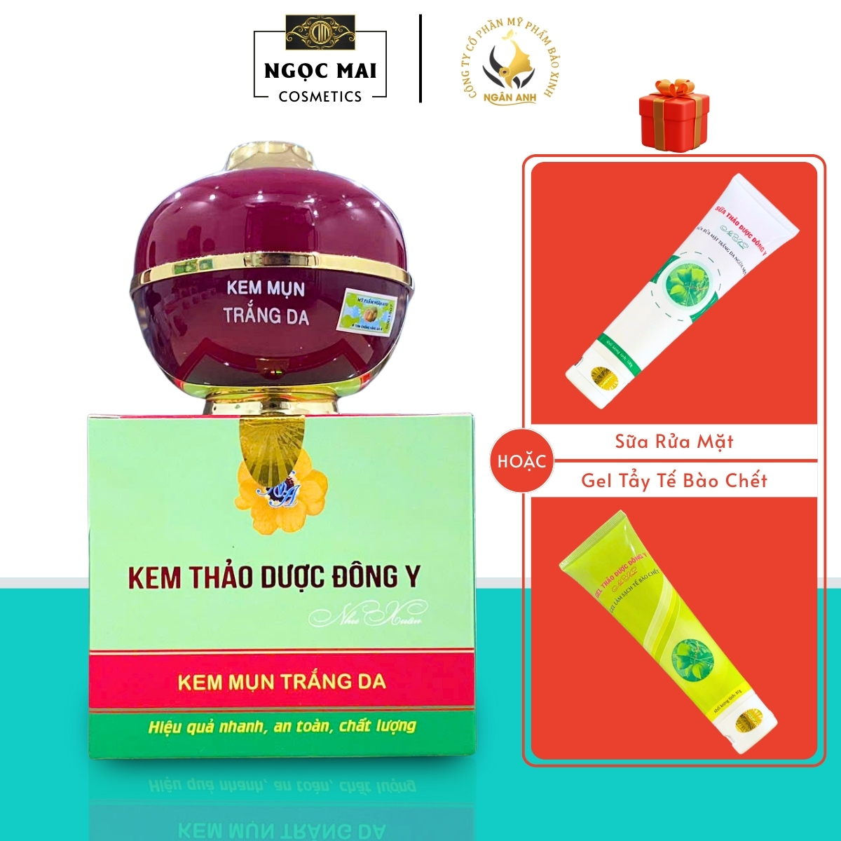   +Quà  Kem hỗ trợ ngừa mụn trắng da Thảo Dược Đông Y Như Xuân  30g  làm sạch mụn thâm sẹo mụn 