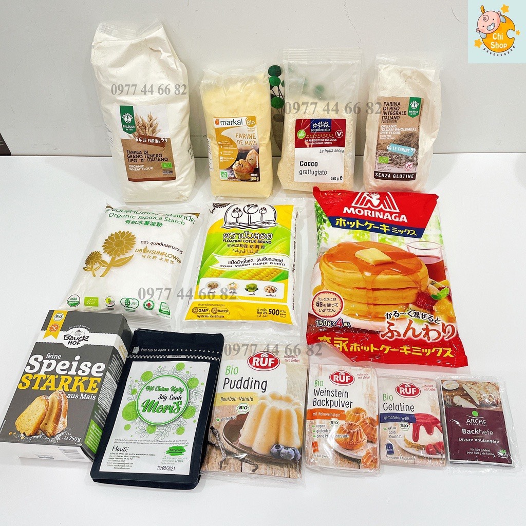 Các loại bột hữu cơ làm bánh cho bé ăn dặm - gói tách lẻ 100gr