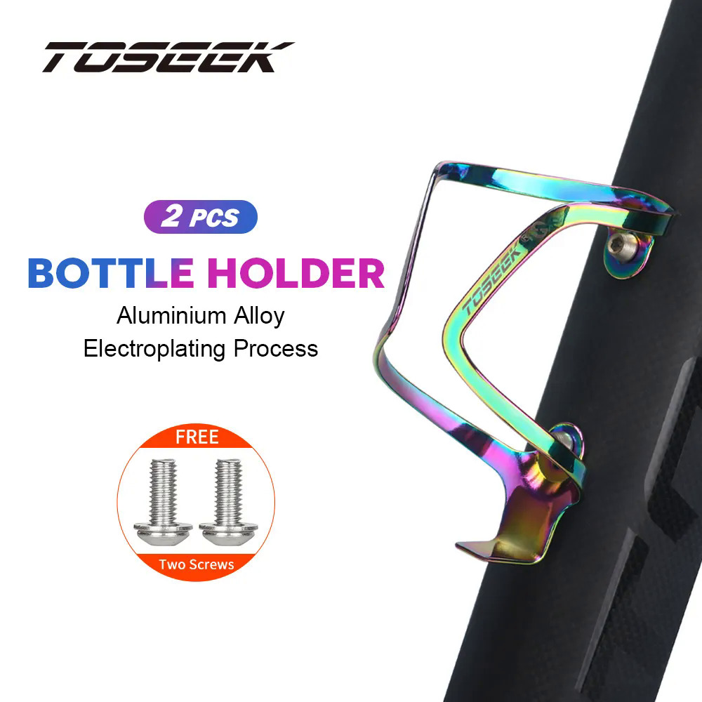 Toseek mạ màu gradient hợp kim nhôm xe đạp đi xe đạp uống nước siêu nhẹ