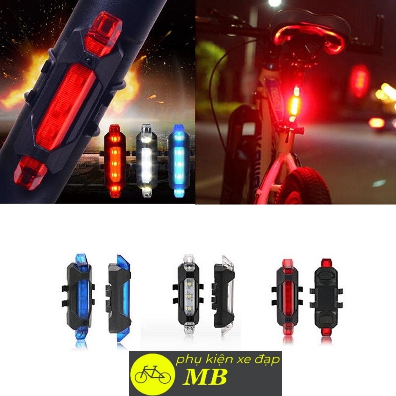 đèn cảnh báo cho xe đạp nháy sáng nhiều chế độ pin lâu 10 tiếng 1 lần sạc usb tặng dây sạc mẫu đèn hậu xe đạp bán chạy số 1 trên thị trường