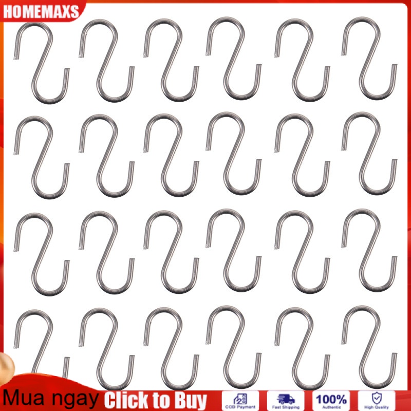 30 cái móc chữ s bằng thép không gỉ dây thép móc s móc hình s móc treo