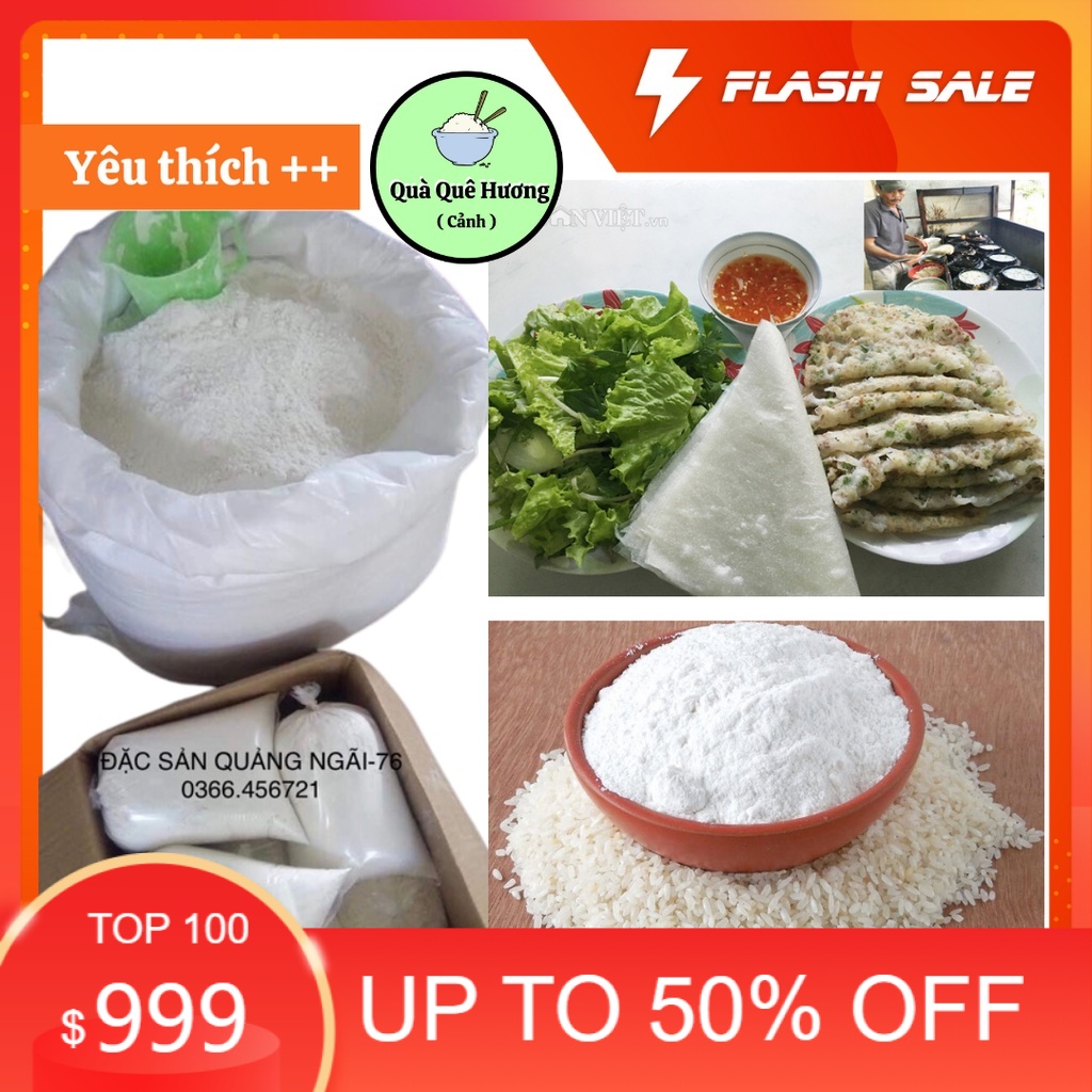 1kg bột bánh xèo quảng ngãi - bột gạo freeship 100% gạo khô tự nhiên xuất thủ công truyền thống