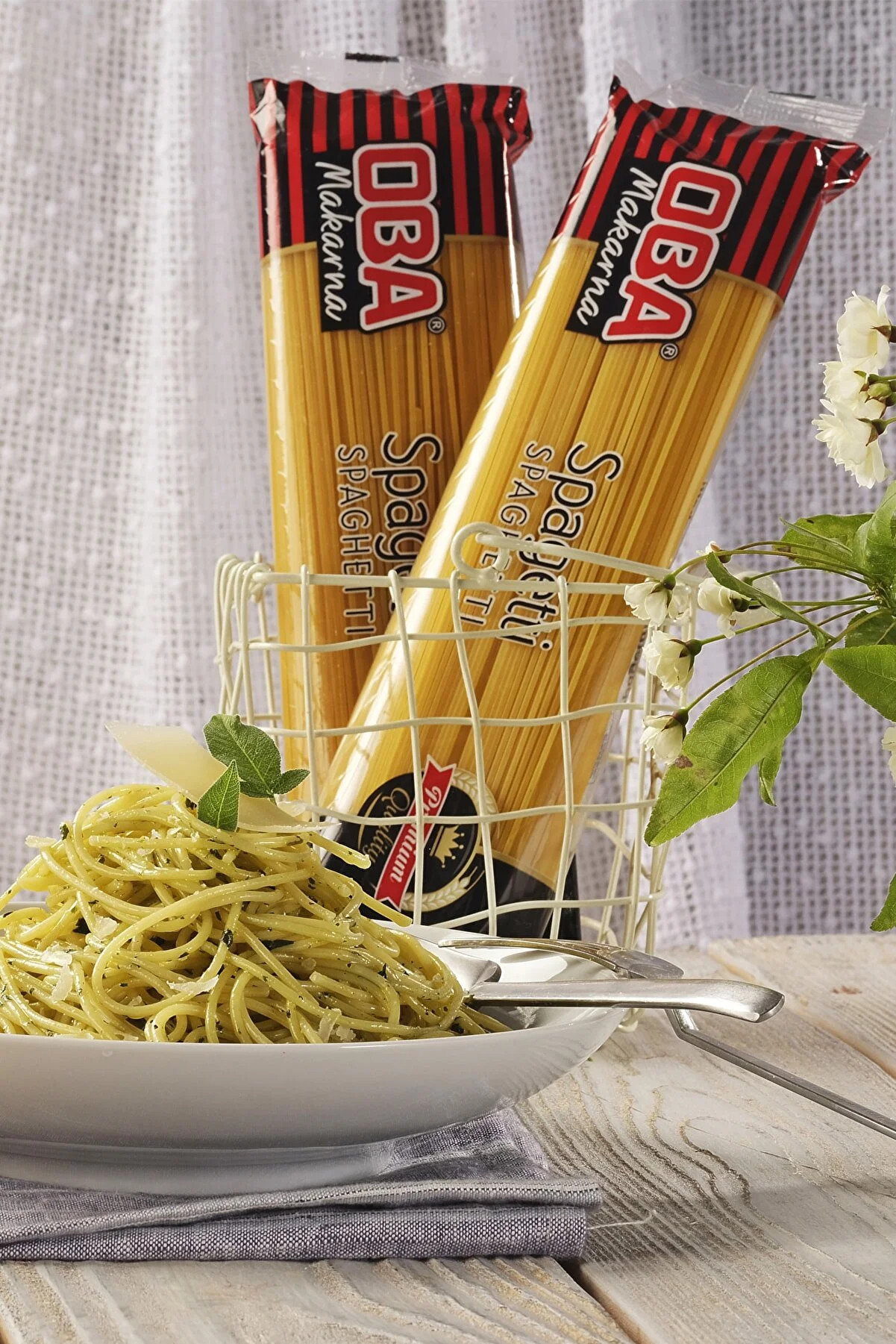Mì ý spaghetti  OBA Makarna 500g dạng sợi tròn