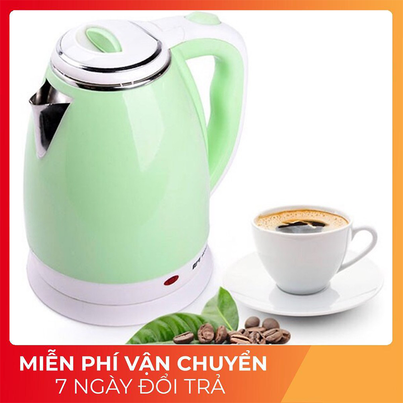 [ GIÁ SỐC ] Ấm đun nước siêu tốc 2 lớp 1.8L ( màu ngẫu nhiên)- am sieu toc- ấm siêu tốc giá rẻ- bình đun nước siêu tốc