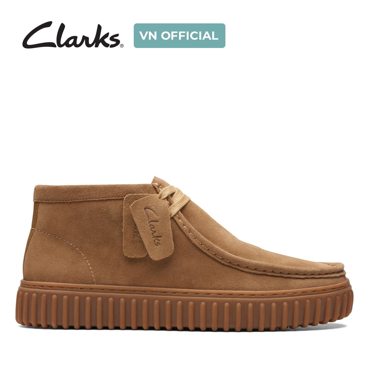  Giày Bốt Da Lộn Nam Clarks - Torhill Hi 