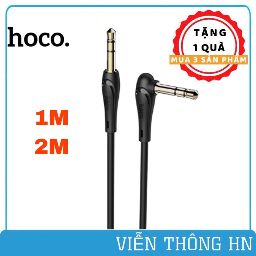 Cáp Loa 3.5mm HOCO UPA14 Dài 1m 2m Jack Cắm Chữ L 90 Độ MP3 Dây AUX ứng dụng cho loa máy tính pc tai nghe ....