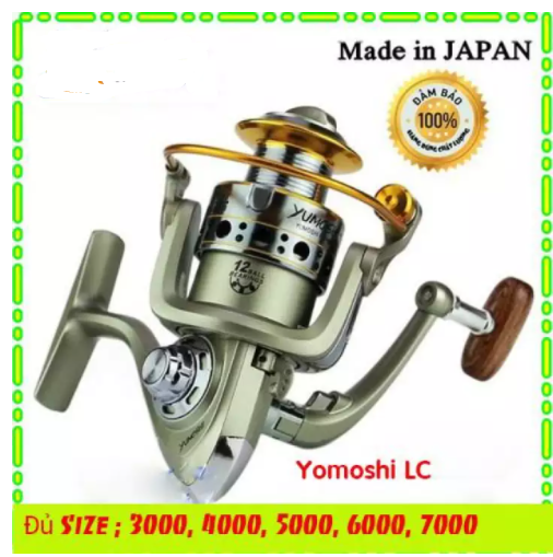 Máy Câu Cá Yomosi LC, may cau ca shimano gia rẻ, Đủ size ; 3000, 4000, 5000, 6000, 7000, Máy câu Cá penn Full Kim Loại