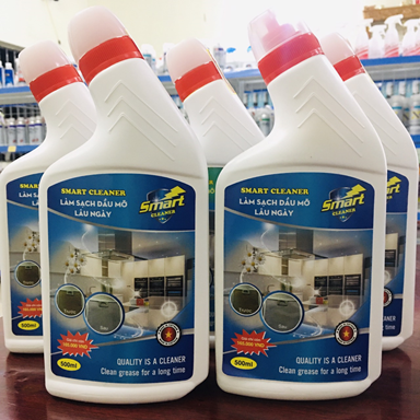 Nước tẩy rửa dầu mỡ, hút mùi bám lâu ngày Smart 500ml. Tẩy sạch như mới