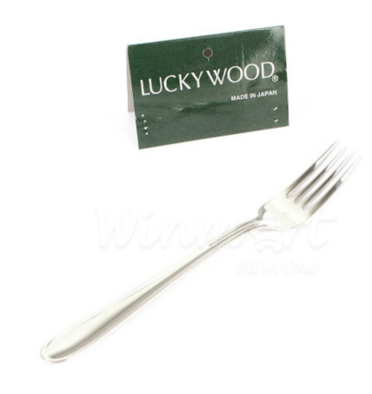 Bộ 2 dĩa- nĩa ăn Luckywood Nhật bản, 18,5cm, inox cao cấp